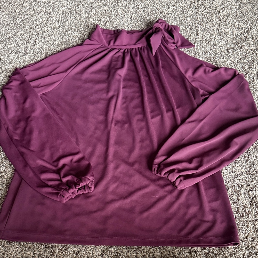 Ralph Lauren Purple Blouse with Bow